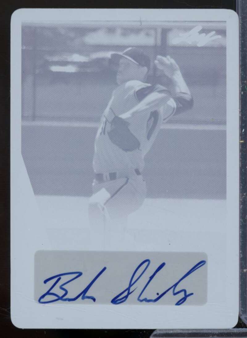Braden Shipley Rookie 2013 Leaf Memories Autographs Printing Plates Yellow #BS1  Image 1