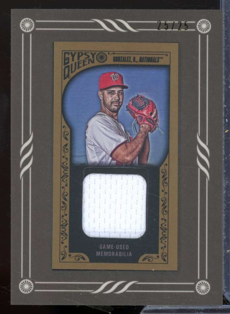 Gio Gonzalez Card 2015 Topps Gypsy Queen Framed Mini Relics #GMRGG  Image 1
