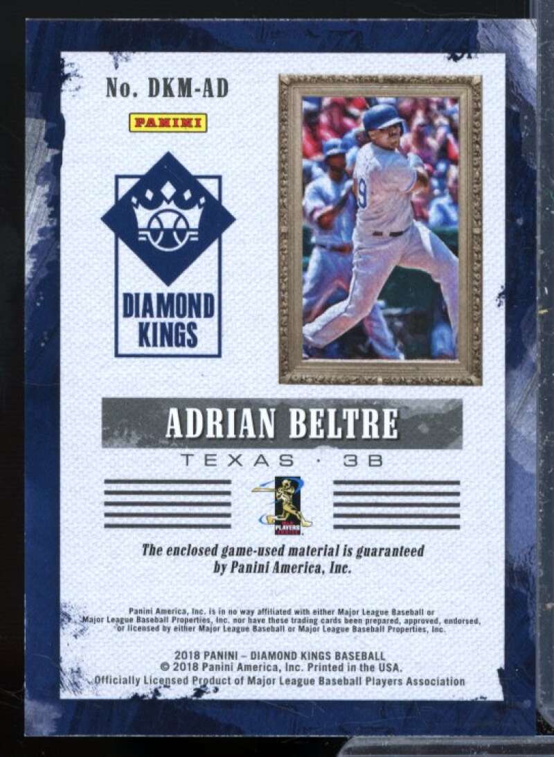 Adrian Beltre Card 2018 Diamond Kings DK Materials #84  Image 2