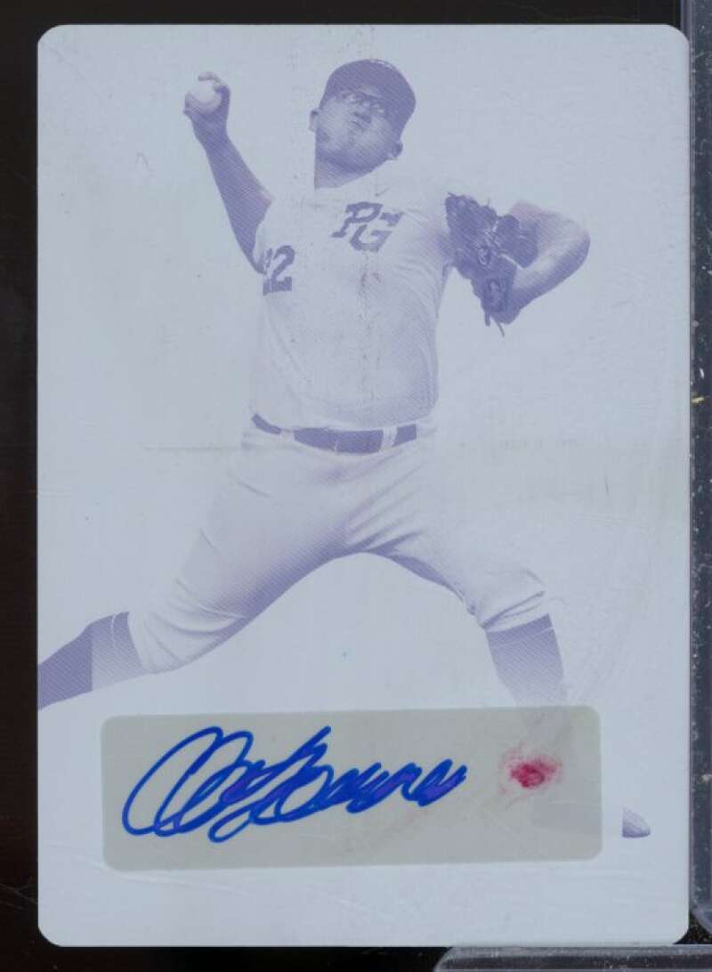 A Torres 2018 Leaf Perfect Game Natl. Showcase AU Printing Plate Magenta #BAAT1  Image 1