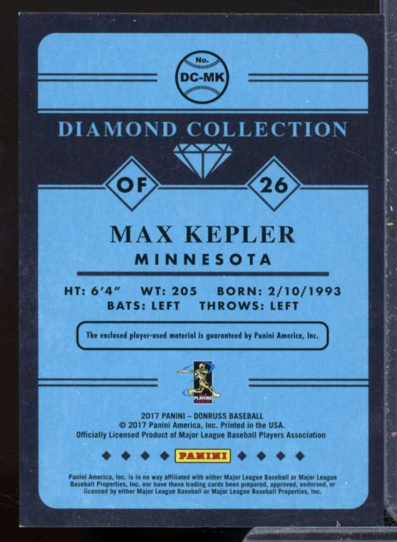 Max Kepler Card 2017 Donruss Diamond Collection Memorabilia #DCMK  Image 2