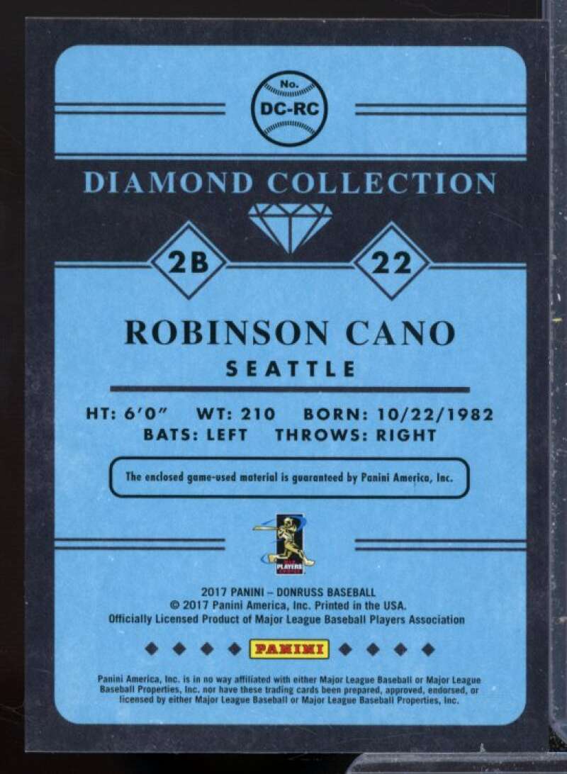 Robinson Cano Card 2017 Donruss Diamond Collection Memorabilia #DCRC  Image 2