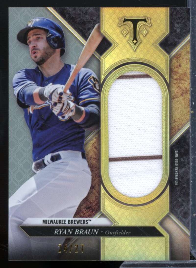 Ryan Braun Card 2017 Topps Triple Threads Unity Jumbo Relics Silver #SJRRB  Image 1