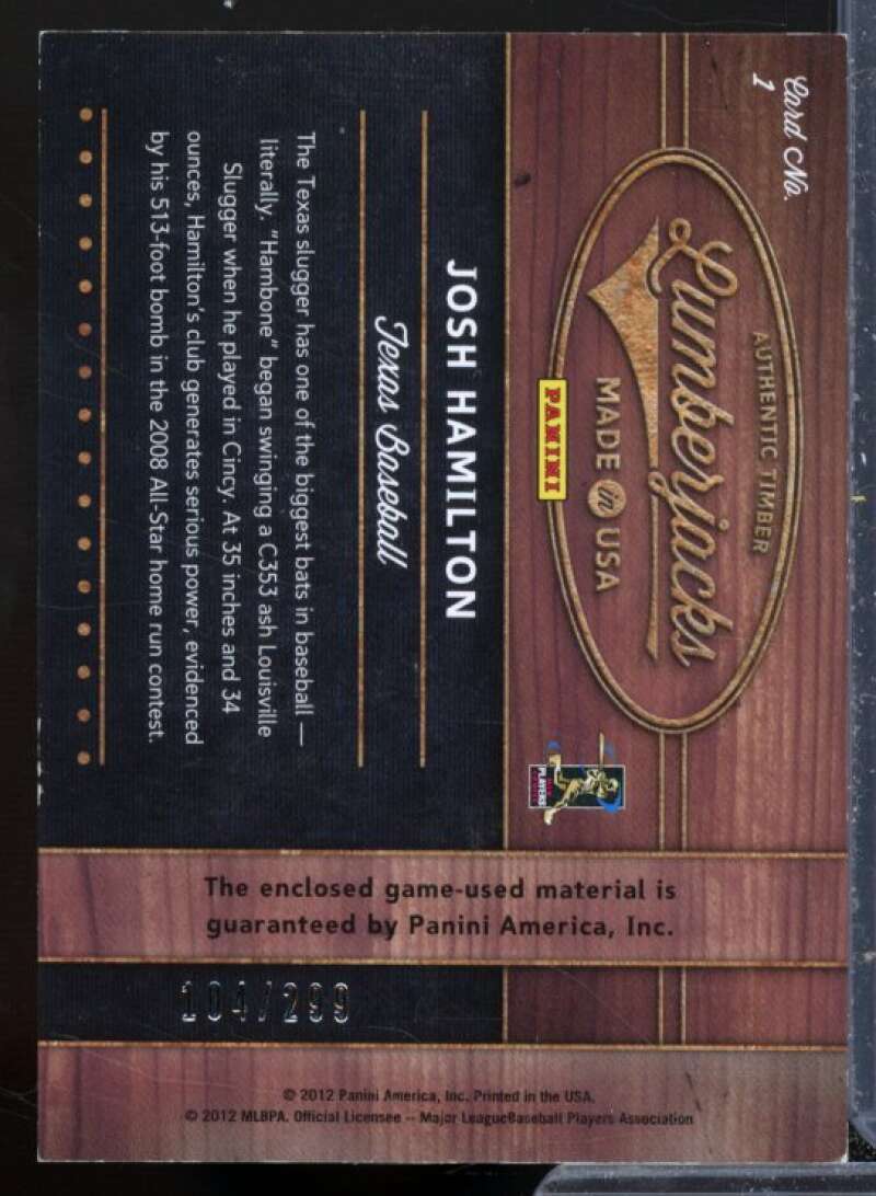 Josh Hamilton Card 2011 Limited Lumberjacks Bats #1  Image 2