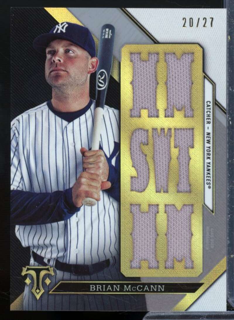 Brian McCann Card 2016 Topps Triple Threads Relics Silver #TTRBM1  Image 1