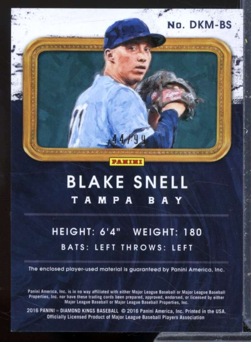 Blake Snell Card 2016 Diamond Kings DK Materials Silver #80  Image 2