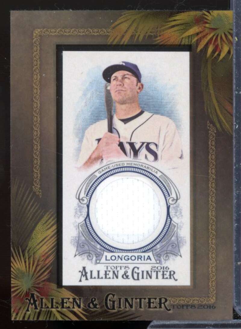 Evan Longoria Card 2016 Topps Allen and Ginter Framed Mini Relics #AGREL  Image 1
