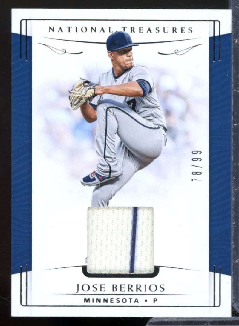 Jose Berrios JSY Card 2019 Panini National Treasures #157  Image 1