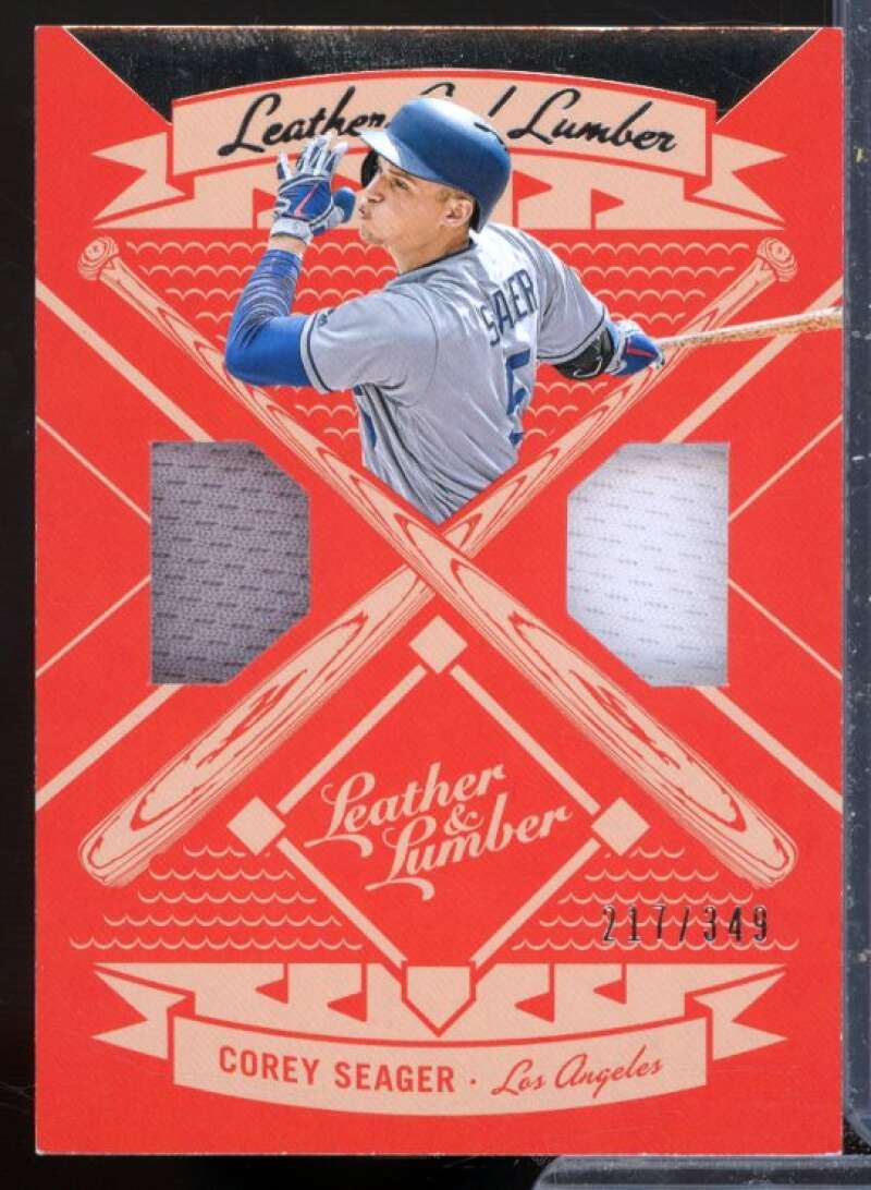 Corey Seager Card 2019 Leather Lumber Leather and Lumber Dual Jersey Relics #5  Image 1