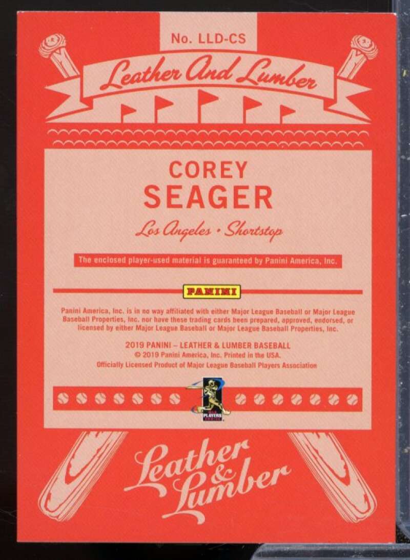 Corey Seager Card 2019 Leather Lumber Leather and Lumber Dual Jersey Relics #5  Image 2