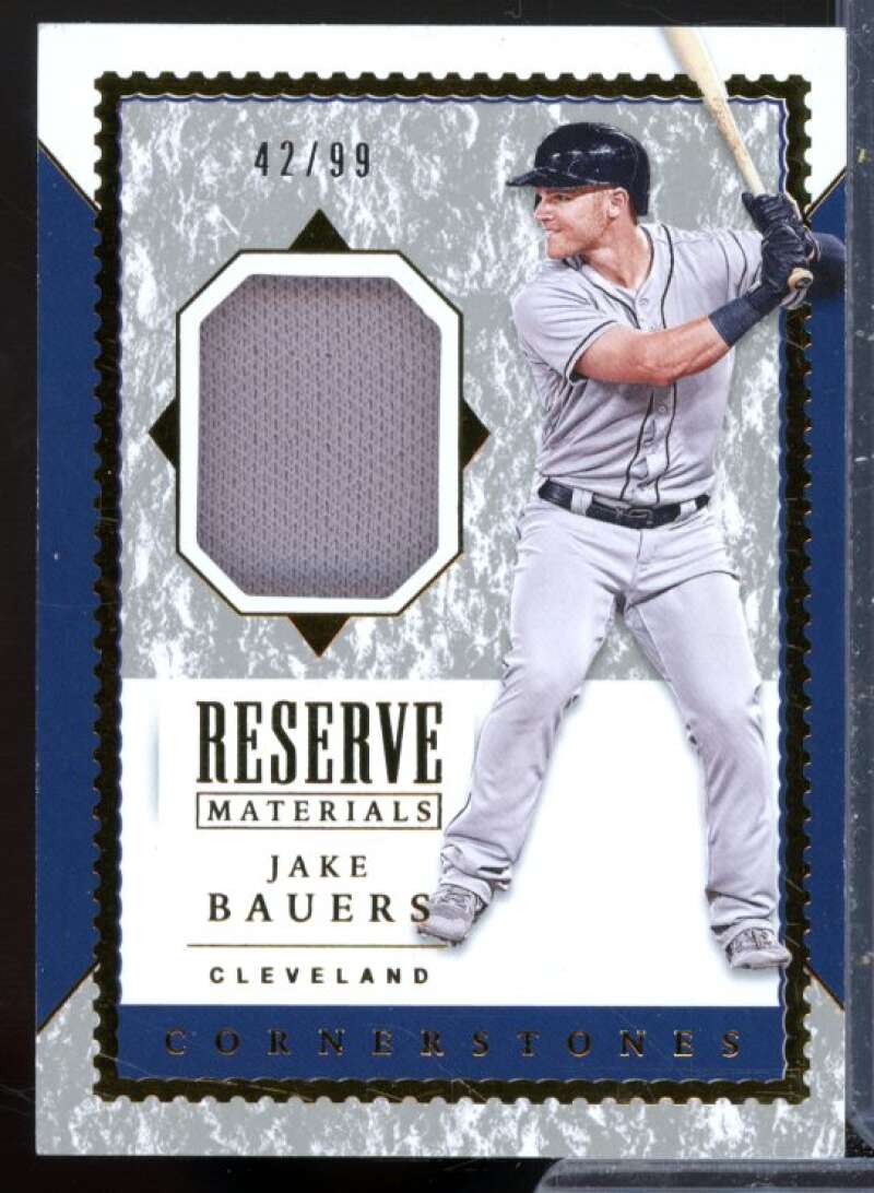 Jake Bauers Card 2019 Panini Cornerstones Reserve Materials #9  Image 1