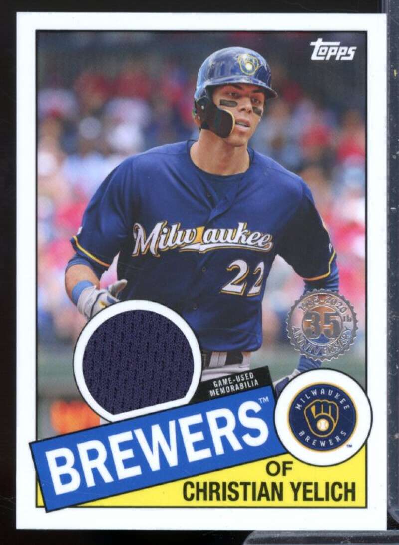 Christian Yelich S2 Card 2020 Topps '85 Topps Relics #85TRCY  Image 1