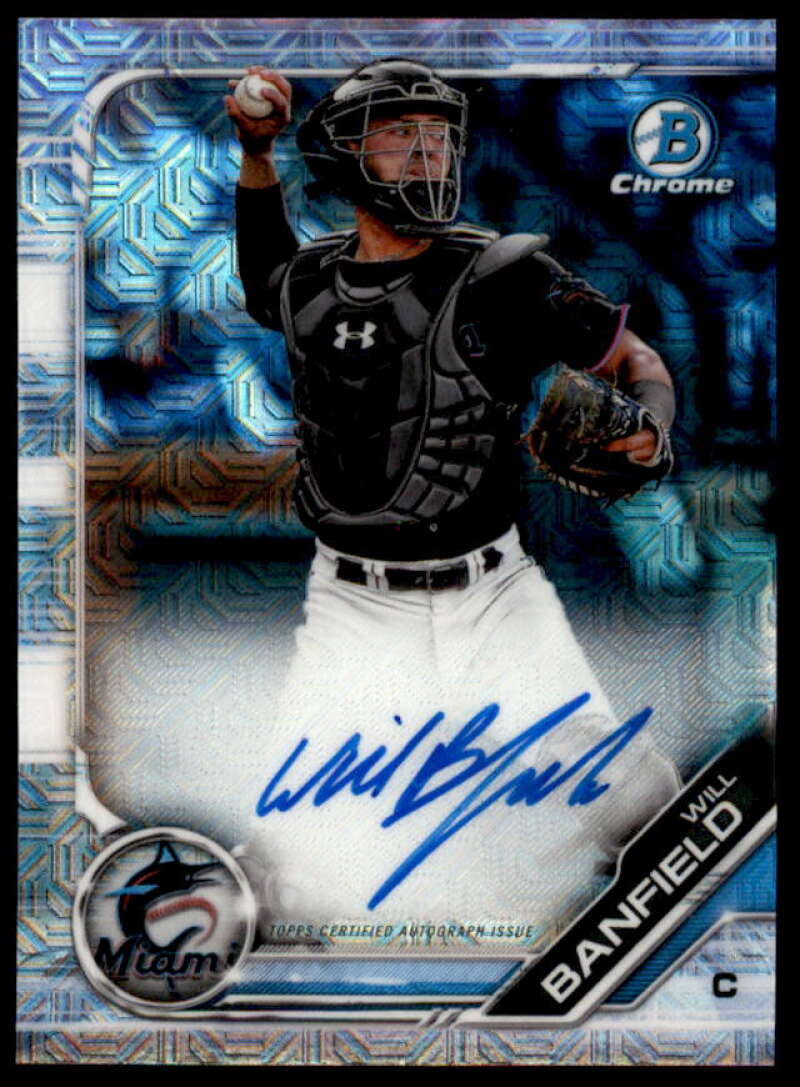 Will Banfield Rookie 2019 Bowman Chrome Mega Box Autographs Refractors #BMAWB  Image 1