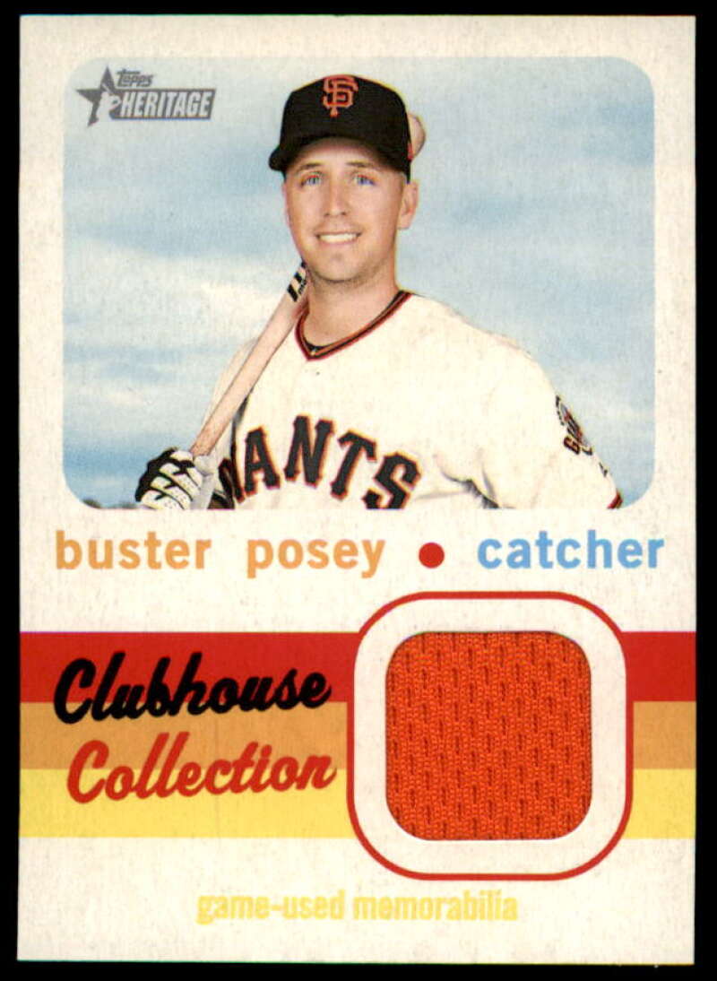 Buster Posey Card 2020 Topps Heritage Clubhouse Collection Relics #CCRBP  Image 1
