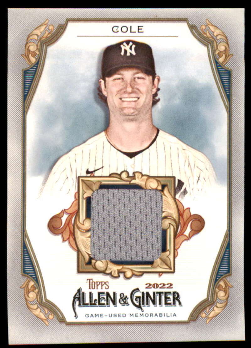 Gerrit Cole Card 2022 Topps Allen and Ginter Relics #AGRBGC  Image 1