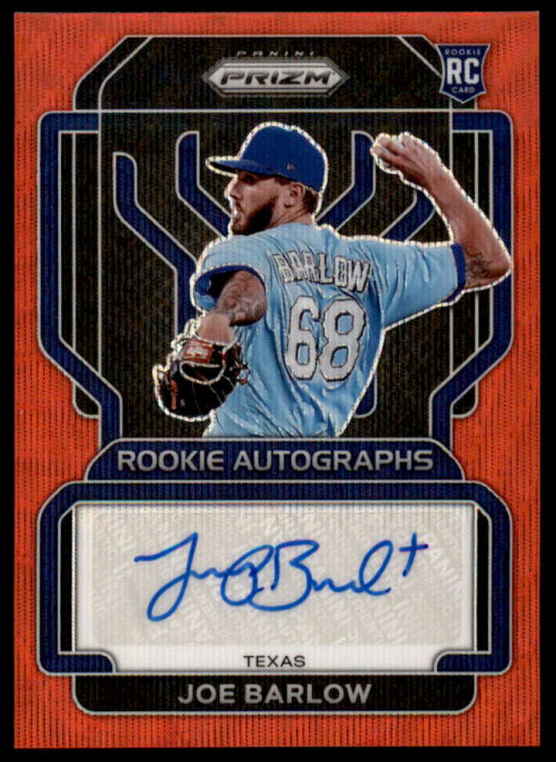 Joe Barlow Rookie Card 2022 Panini Prizm Rookie Autographs Prizms Red Wave #106  Image 1