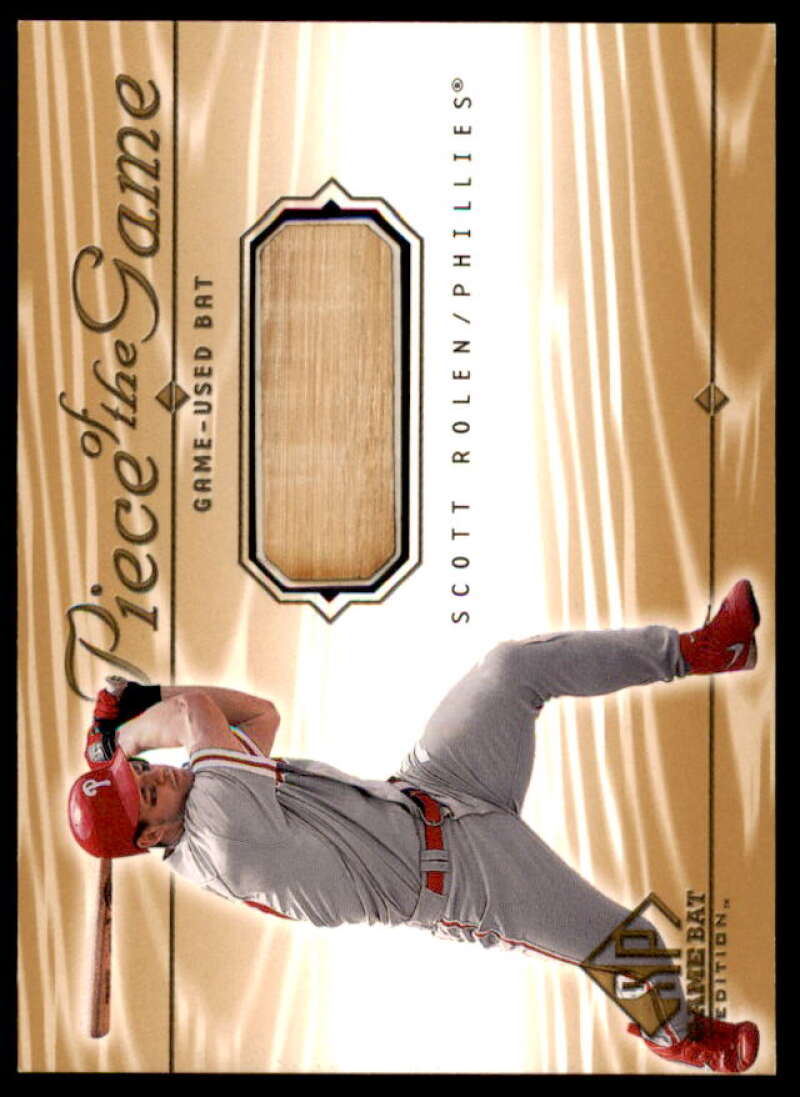 Scott Rolen Card 2001 SP Game Bat Edition Piece of the Game #SR  Image 1