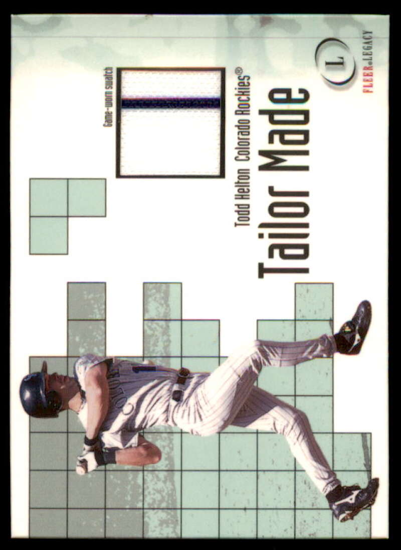 Todd Helton Card 2001 Fleer Legacy Tailor Made #10  Image 1