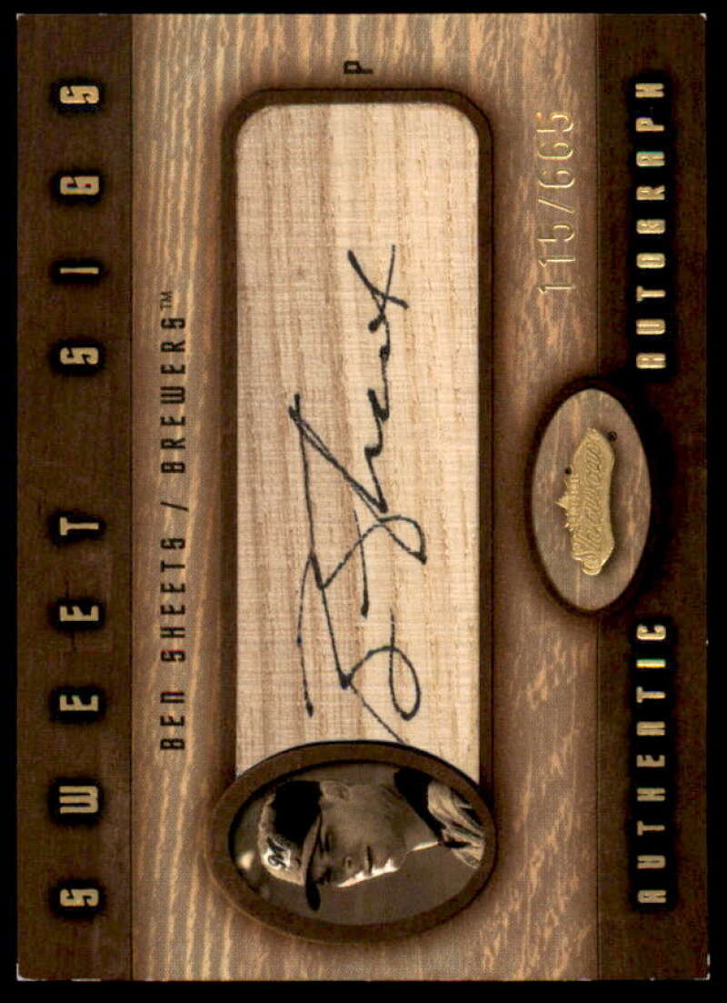 Ben Sheets Card 2002 Fleer Showcase Sweet Sigs Lumber #12  Image 1