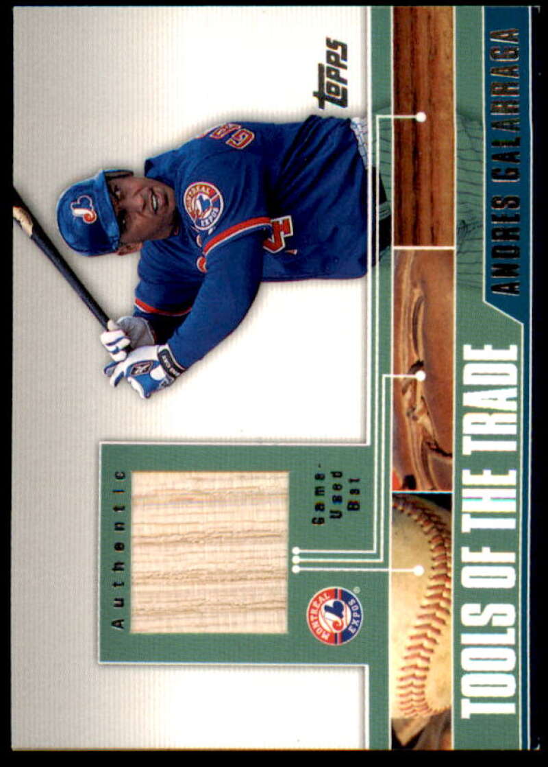 Andres Galarraga Bat Card 2002 Topps Traded Tools of the Trade Relics #AG  Image 1