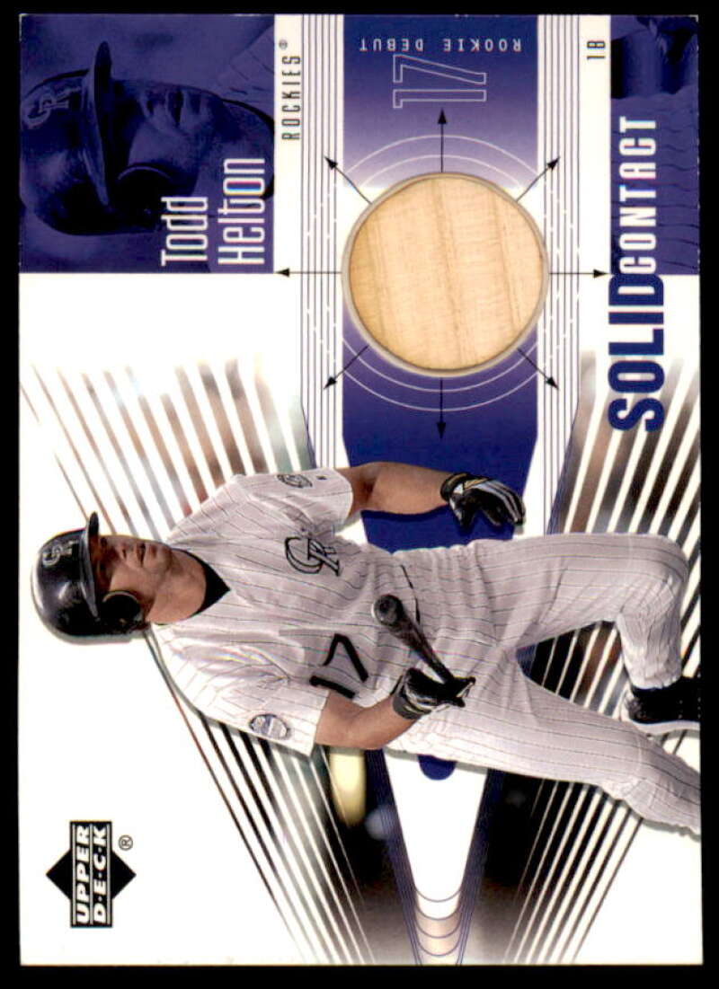 Todd Helton Card 2002 Upper Deck Rookie Debut Solid Contact #TH  Image 1