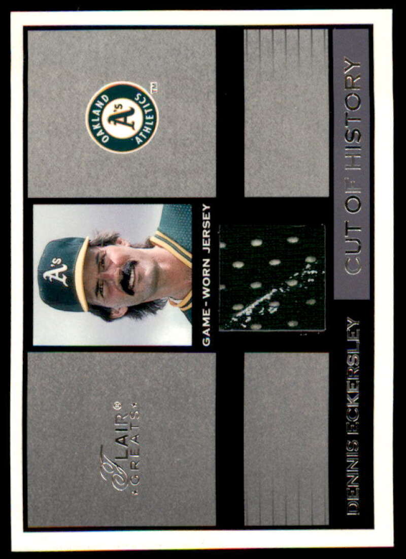 Dennis Eckersley Jsy Card 2003 Flair Greats Cut of History Game Used #7  Image 1