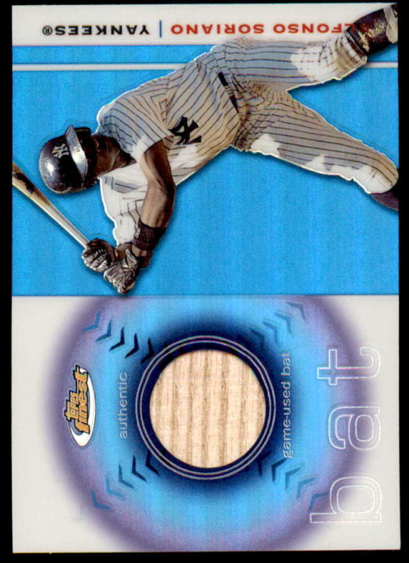 Alfonso Soriano H Card 2003 Finest Bat Relics #AS  Image 1