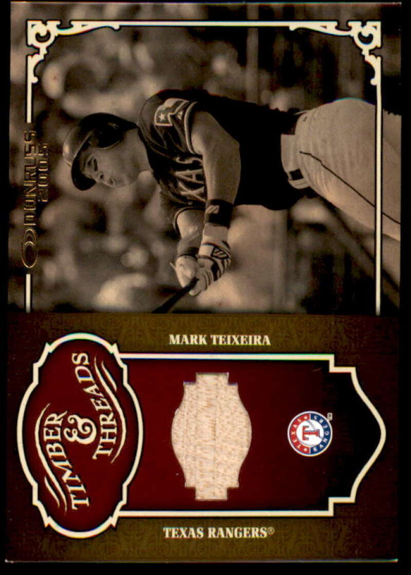 Mark Teixeira Card 2005 Donruss Timber and Threads Bat #28  Image 1