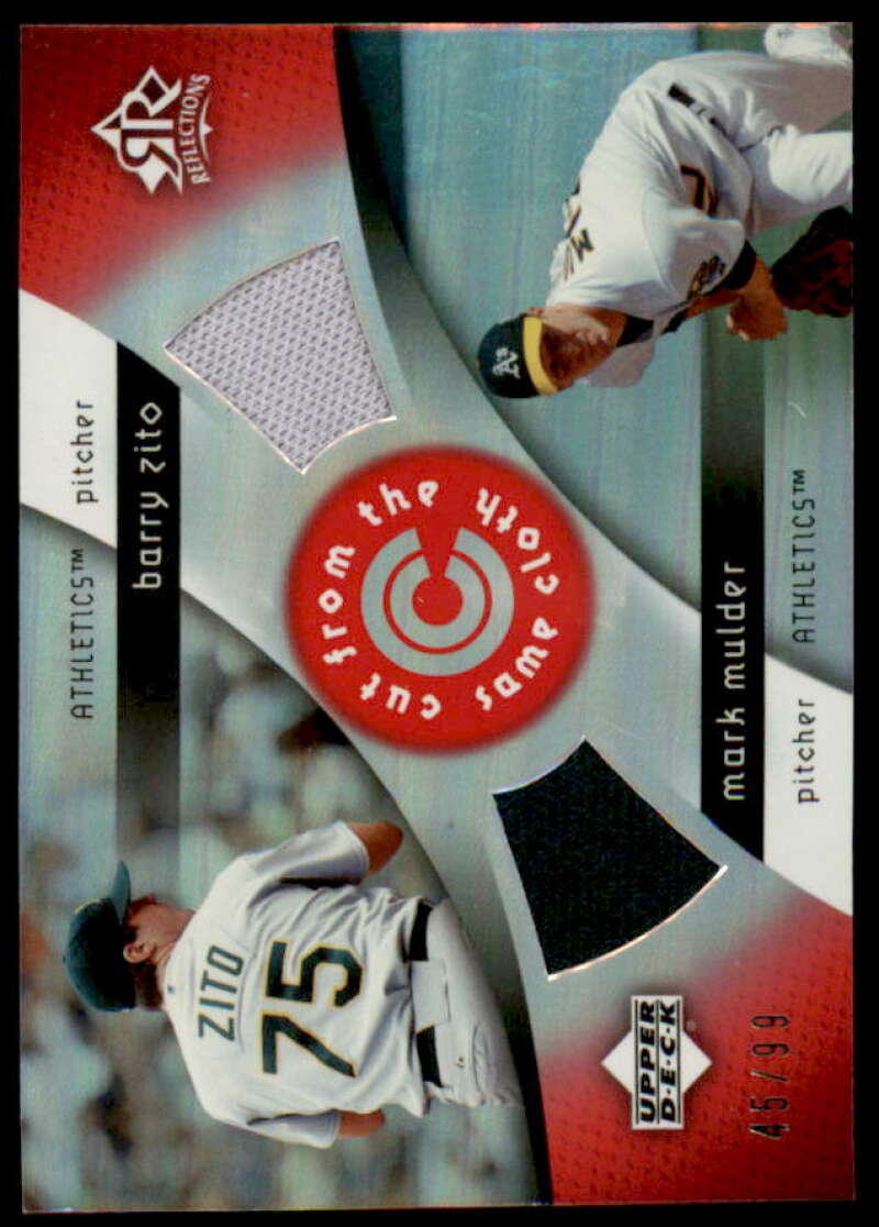 Barry Zito/Mulder 2005 Reflections Cut From the Same Cloth Dual Jersey Red #ZM  Image 1