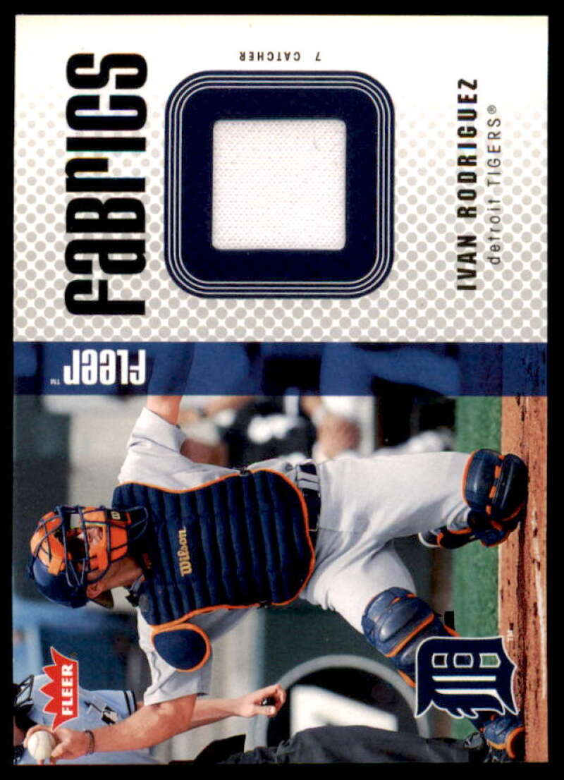 Ivan Rodriguez Jsy Card 2006 Fleer Fabrics #IR  Image 1