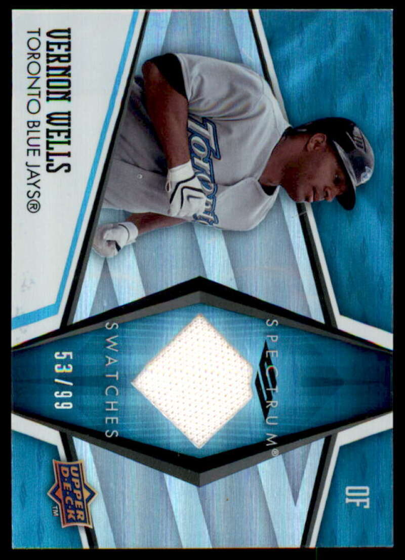 Vernon Wells Card 2008 Upper Deck Spectrum Spectrum Swatches #VW  Image 1