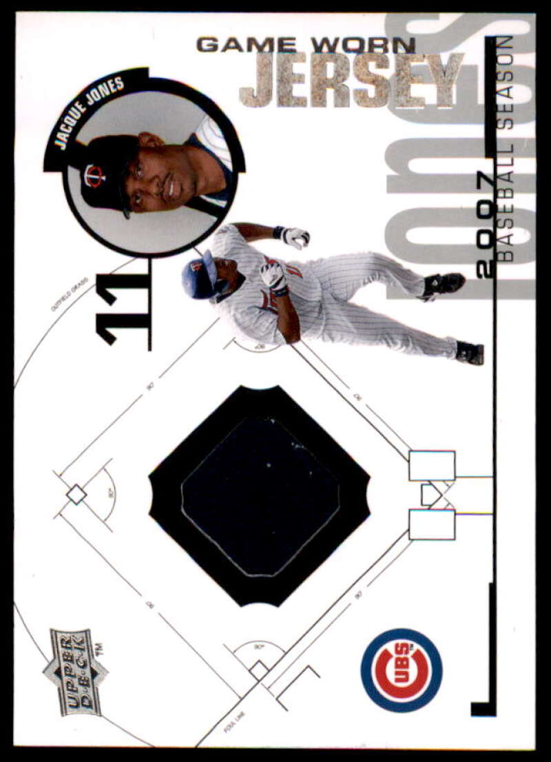 Jacque Jones Card 2008 Upper Deck UD Game Materials 1998 #JJ  Image 1