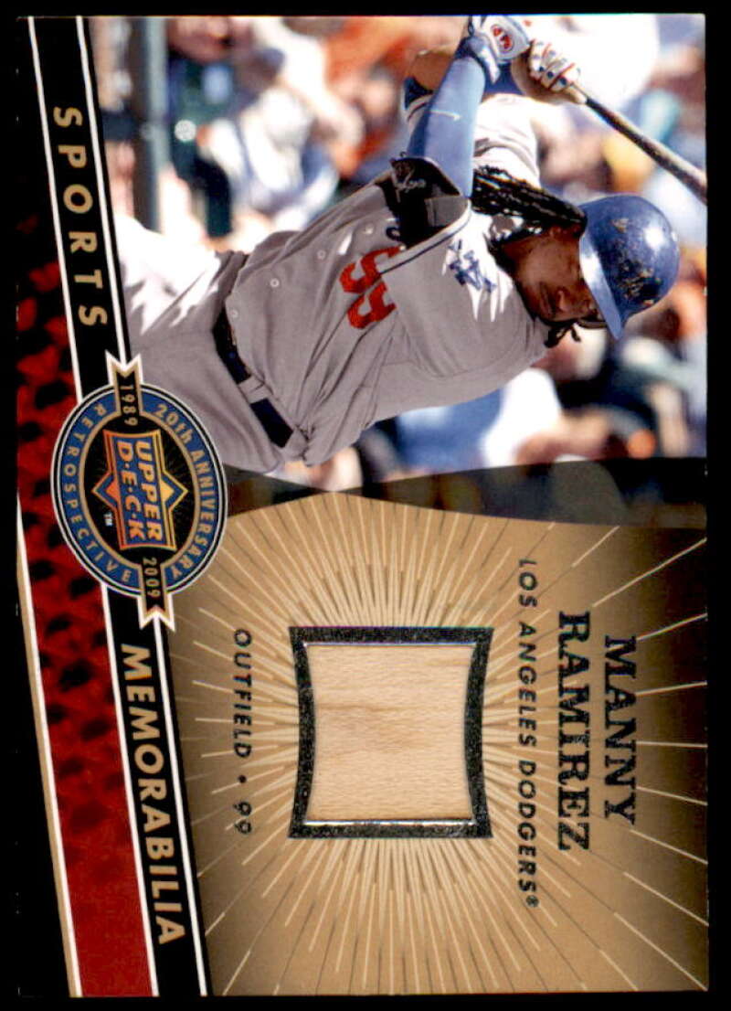 Manny Ramirez Card 2009 Upper Deck 20th Anniversary Memorabilia #MLBRA  Image 1