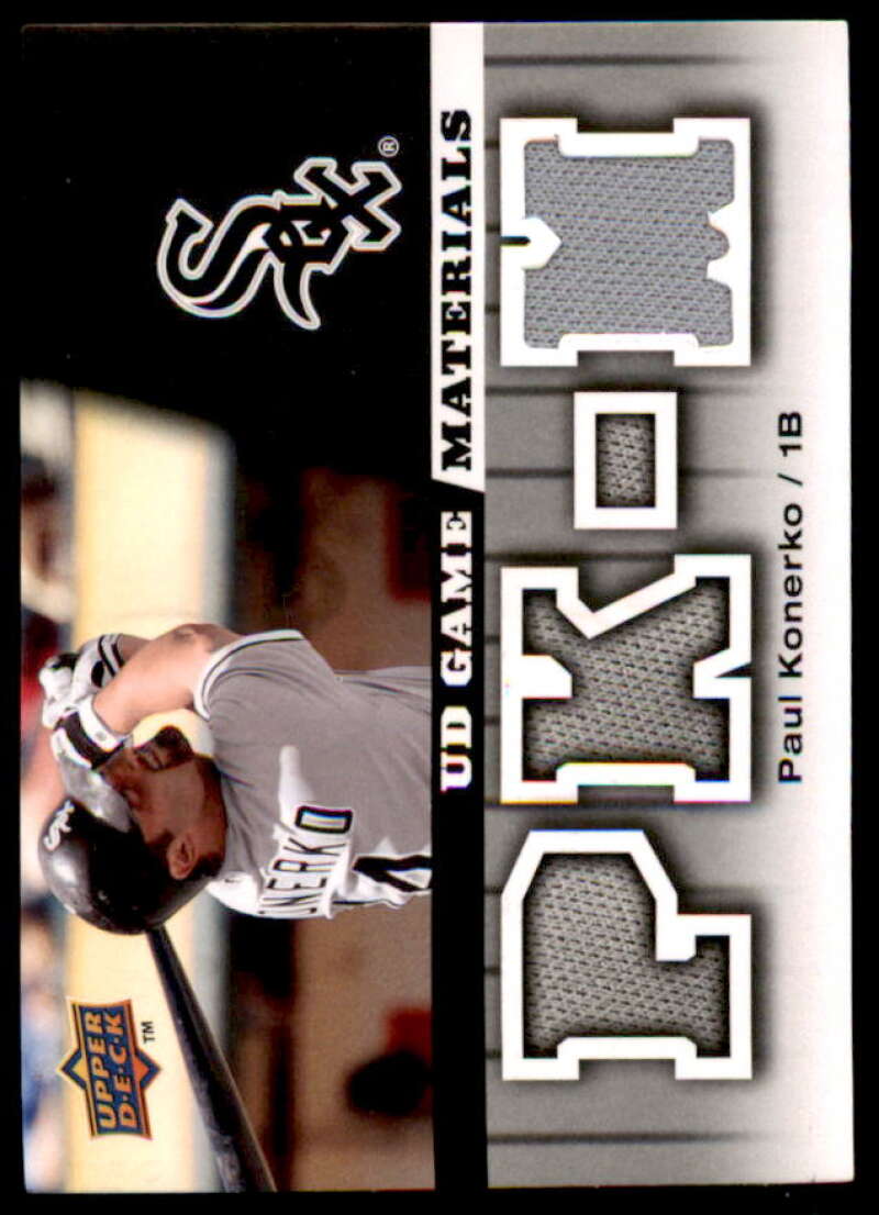 Paul Konerko Card 2009 Upper Deck UD Game Materials #GMPK  Image 1