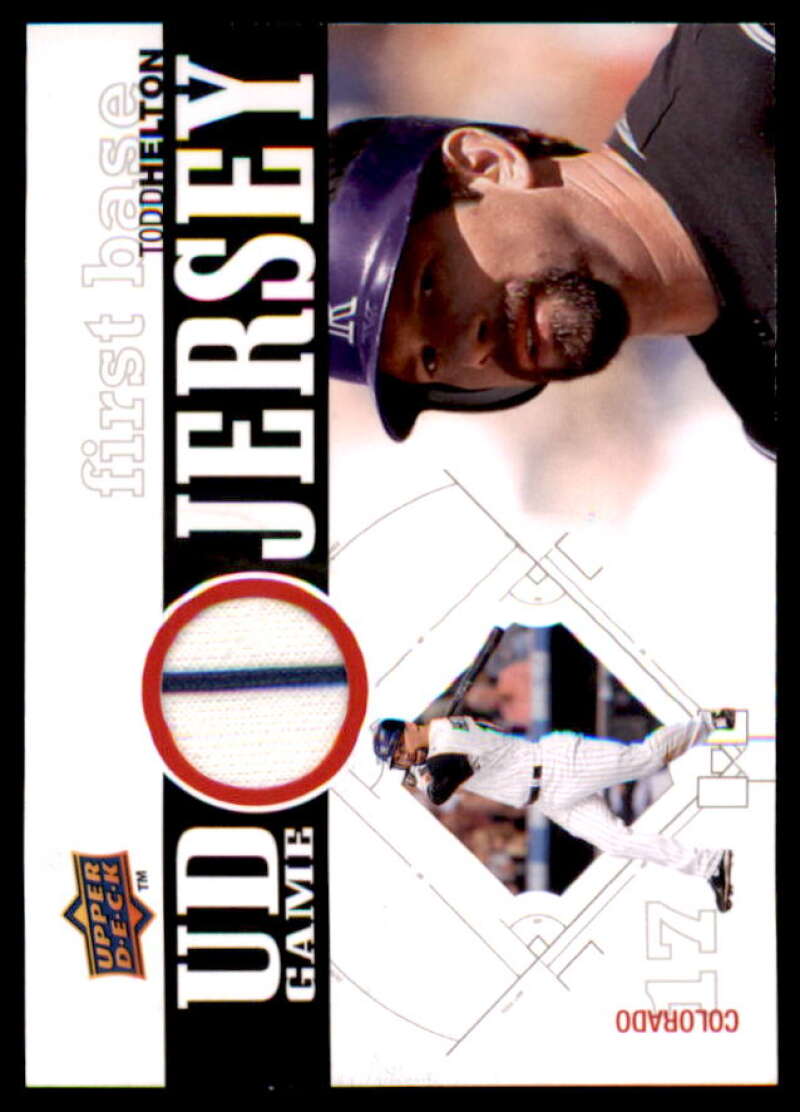 Todd Helton Card 2010 Upper Deck UD Game Jersey #TO  Image 1