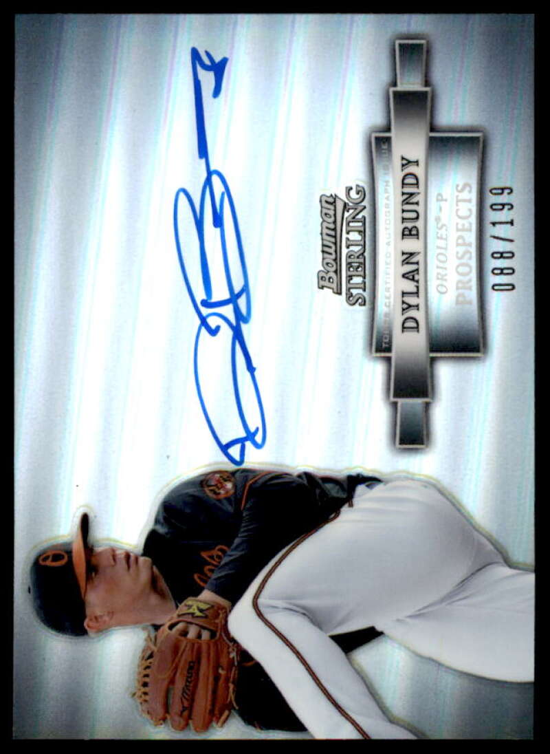 Dylan Bundy Rookie Card 2012 Bowman Sterling Prospect Autographs Refractors #DB  Image 1
