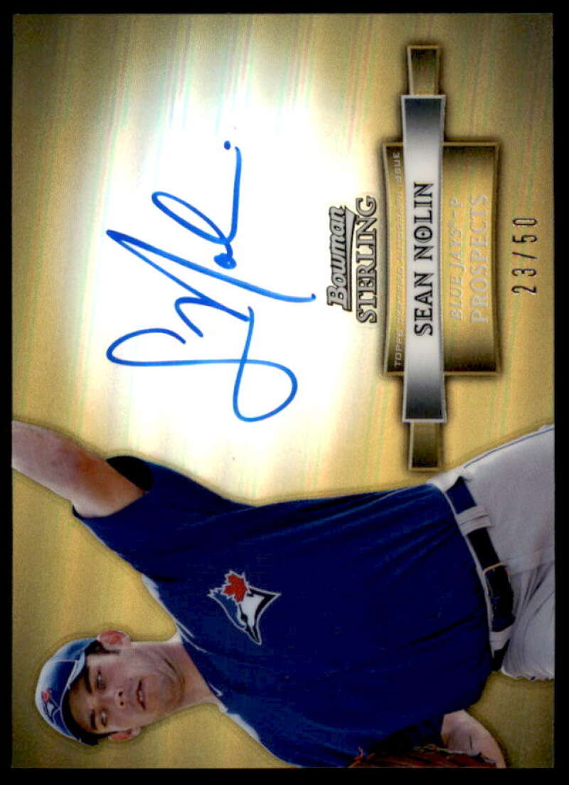 Sean Nolin Rookie 2012 Bowman Sterling Prospect Autographs Gold Refractors #SN  Image 1