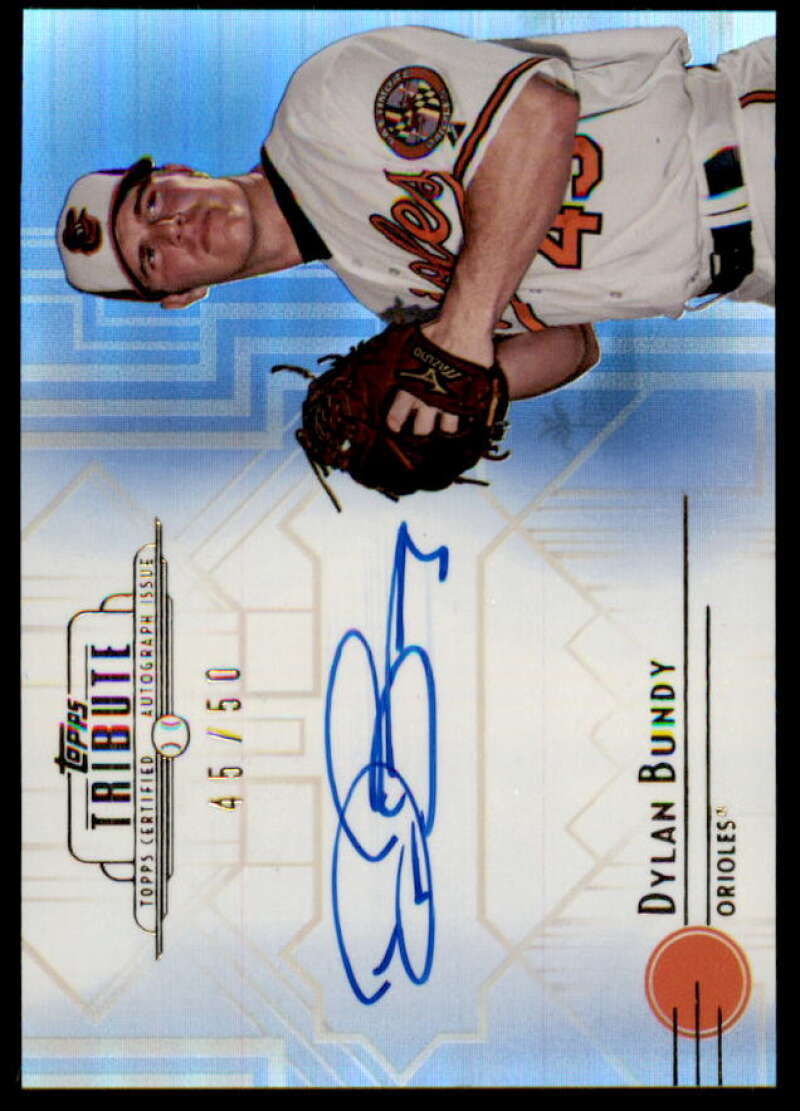 Dylan Bundy Card 2014 Topps Tribute Autographs Blue #TADB  Image 1