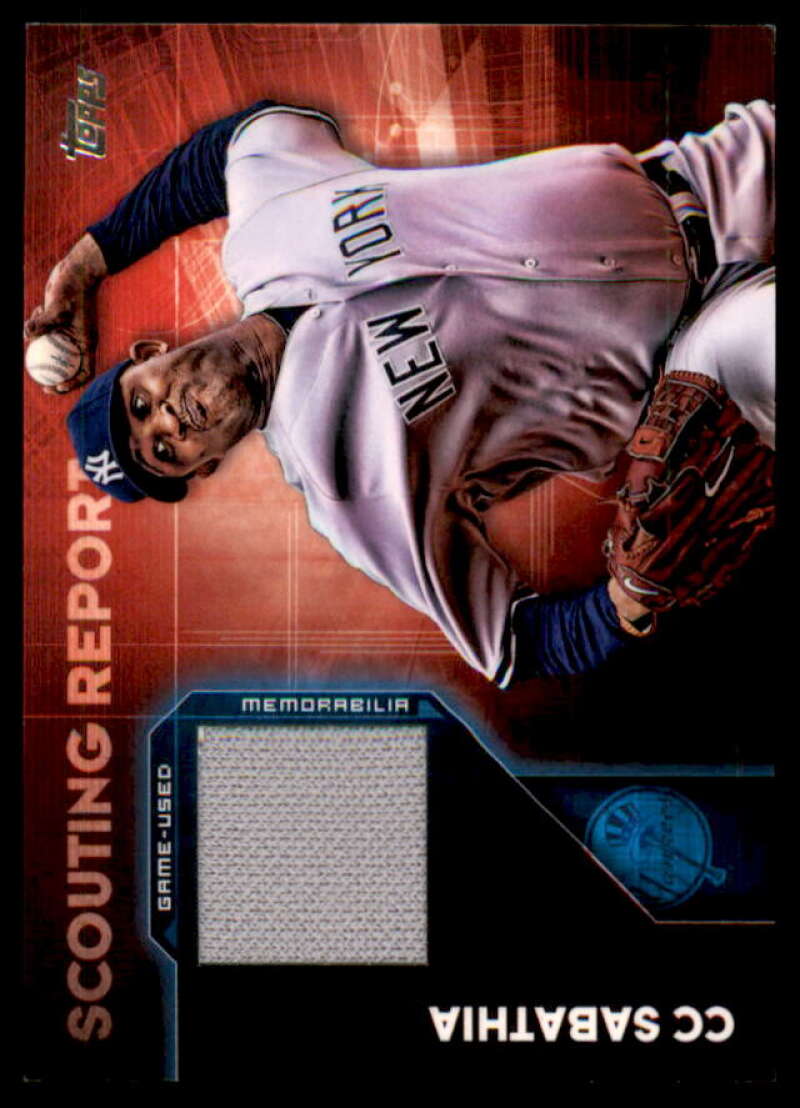 CC Sabathia Card 2016 Topps Scouting Report Relics #SRRCSA  Image 1