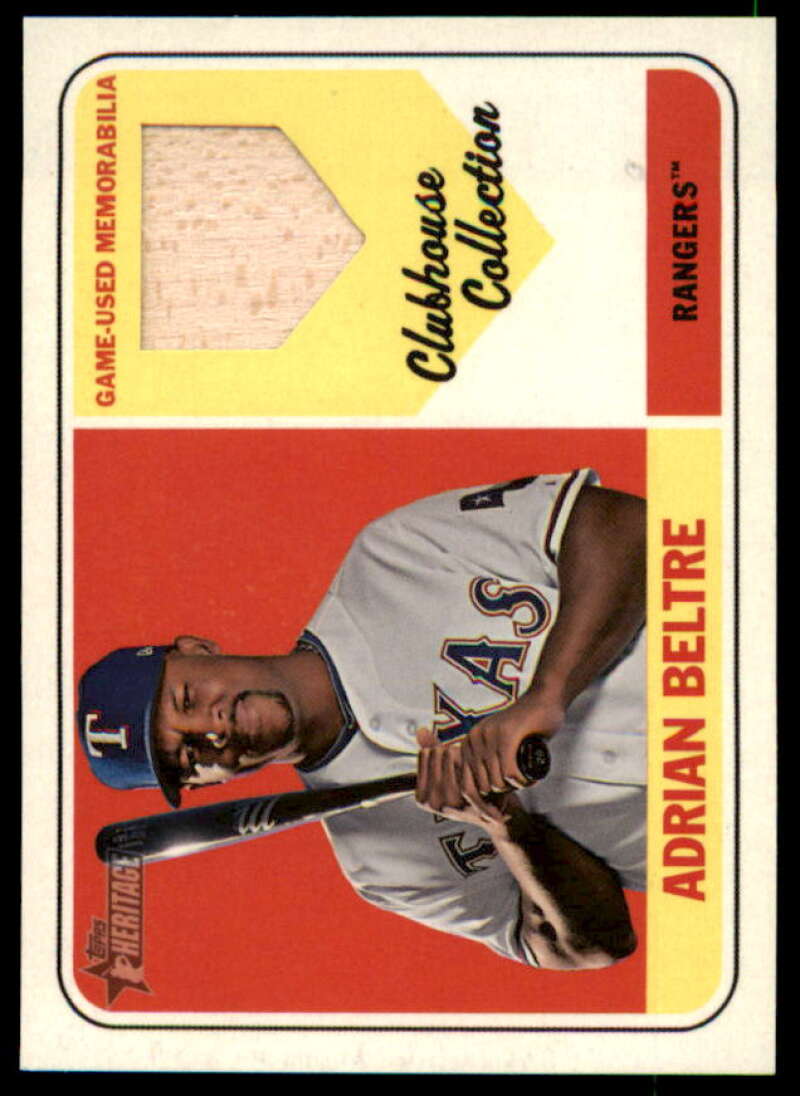 Adrian Beltre HN Card 2018 Topps Heritage Clubhouse Collection Relics #CCRAB  Image 1