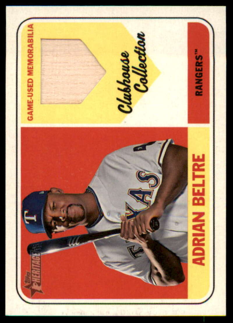 Adrian Beltre HN Card 2018 Topps Heritage Clubhouse Collection Relics #CCRAB  Image 1