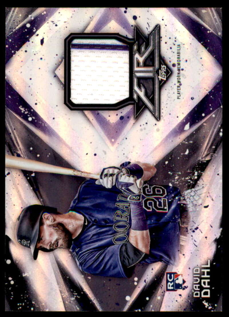 David Dahl Rookie Card 2017 Topps Fire Relics #FRDD  Image 1