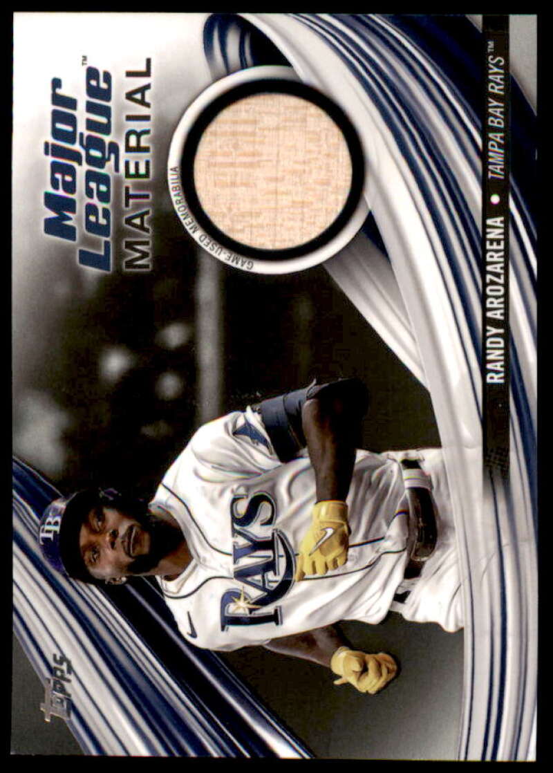 Randy Arozarena S2 Card 2023 Topps Major League Materials Black #MLMRA  Image 1