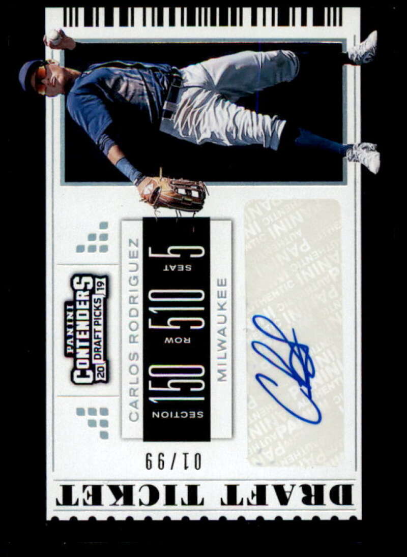 C. Rodriguez 2019 Contenders Draft Picks Prospect Ticket Autographs Prospect #8  Image 1