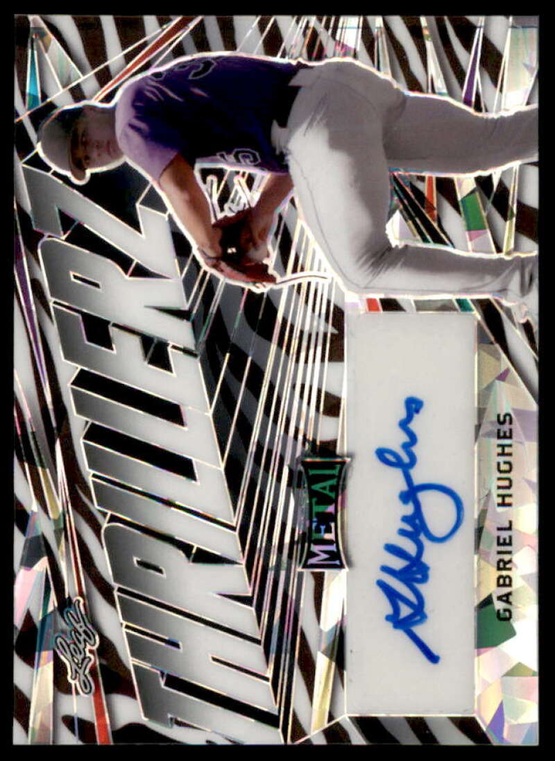 Gabriel Hughes Rookie Card 2022 Leaf Metal Thrillerz Autograph (1 of 1) #TH-GH1  Image 1