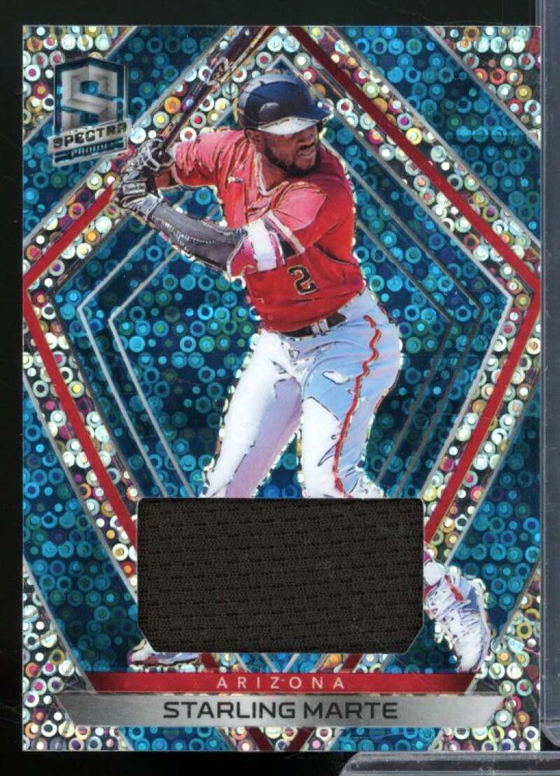 Starling Marte Card 2020 Panini Spectra Swatches Neon Blue #85  Image 1