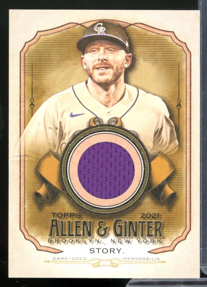 Trevor Story Card 2021 Topps Allen and Ginter Relics #AGATS  Image 1