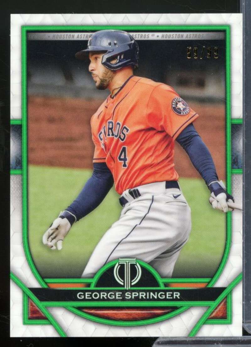 George Springer Card 2021 Topps Tribute Green #89  Image 1