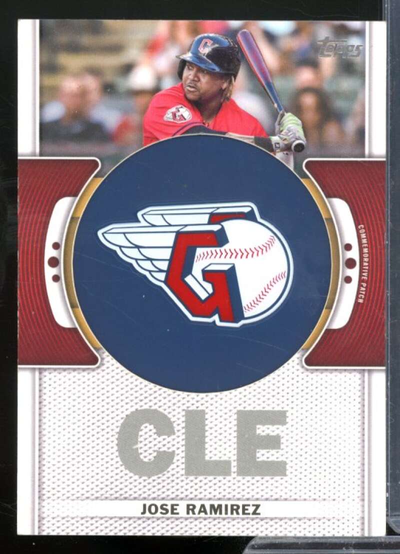 Jose Ramirez Card 2023 Topps Team Logo Commemorative Patch #TLPJRA  Image 1