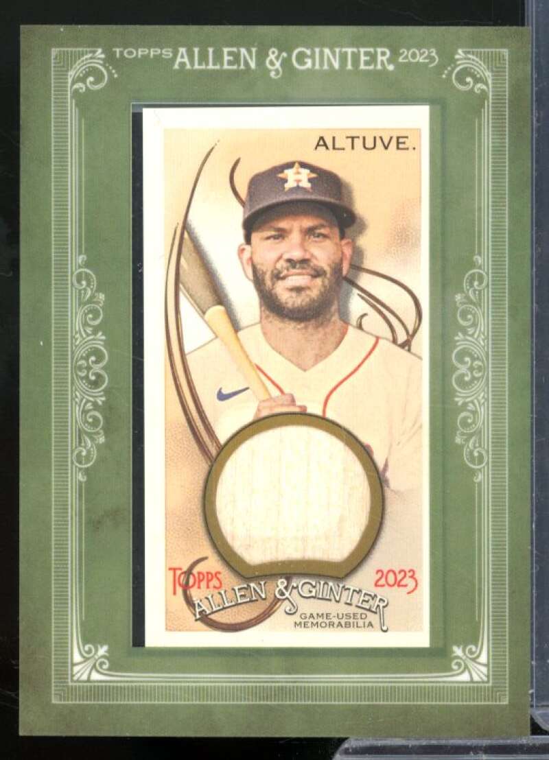 Jose Altuve Card 2023 Topps Allen and Ginter Mini Framed Relics #MFRJA  Image 1